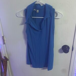Blue collard tank top